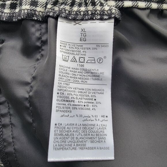 Old navy women's Wide Leg Plaid Pant size XL pull on high rise - Picture 10 of 10